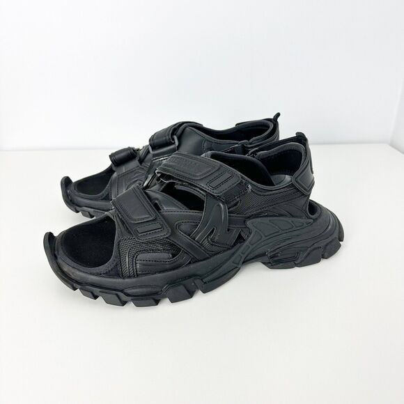 Balenciaga Black Track Runner Slide Sandals - Picture 5 of 11